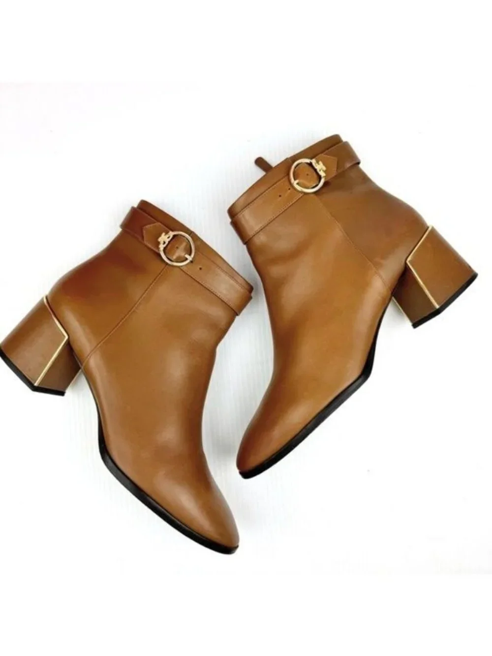 Tory Burch Sofia 60mm ankle heeled  Booties Festival brown Size 11